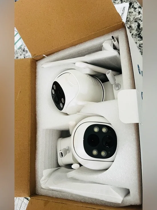 Cinnado Brand White Outdoor Security Camera Dome - Wireless Two-Pack - Picture 2 of 14